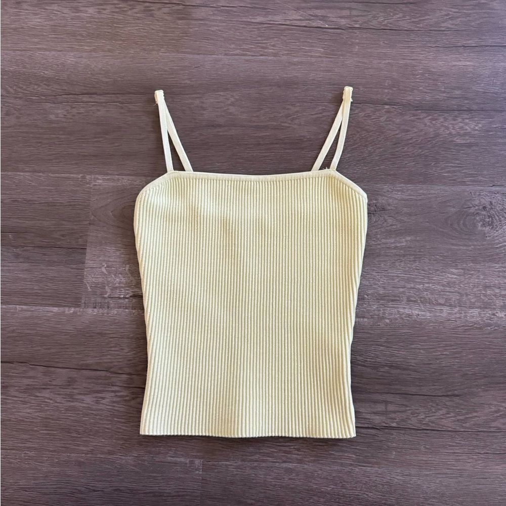 Babaton Contour Chamomile Yellow Sculpt Knit Cami Tank - Picture 2 of 5